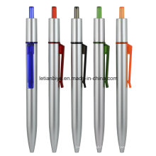 Promotion argent stylo bille avec Logo imprimé publicitaire (LT-C032)